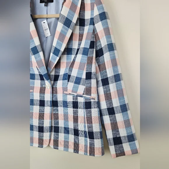 NWT Talbots Vivid Plaid Blazer Jacket Preppy Womens Size Petite 2P - Picture 3 of 13